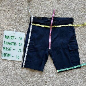 Wicked Stitch NWT Mens 36 Navy Flex Fabric Cargo Shorts Preppy Wrinkle Resistant